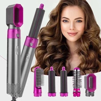 Hot Air Brush: Dry, Style, and Volumize with Ionic Technology (5-in-1) - azeer.store