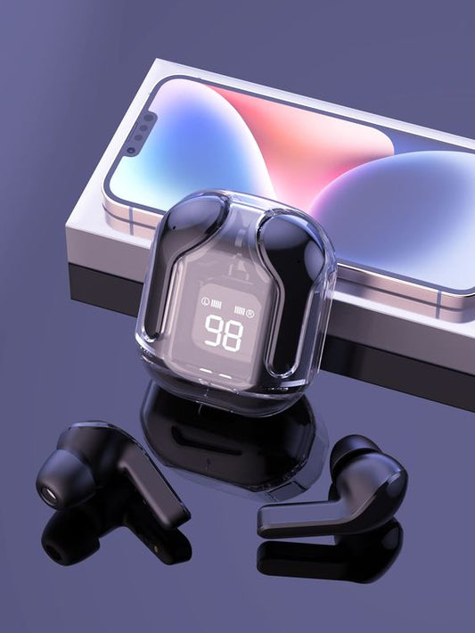 T6 Crystal Wireless Earphones - azeer.store