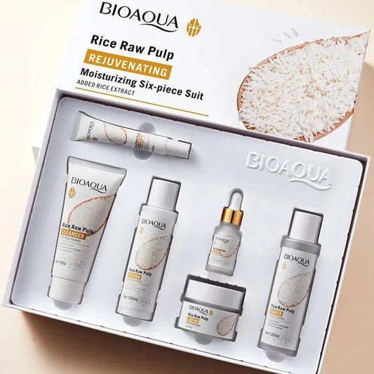 6pcs/set BIOAQUA Rice Skin Care Sets - azeer.store